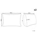 Beliani Cojín decorativo SVEN 30x50 Blanco/ Negro