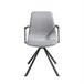 Silla giratoria en tela y patas acero negro Gris