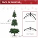 Árbol de Navidad PVC, Metal HOMCOM, hogar - decoración hogareña Verde