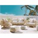 Beliani Conjunto de jardín Ratán DOLCEDO Blanco/ Beige