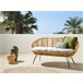 Beliani Sofá de jardín Ratán MARATEA Beige