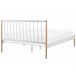 Beliani Cama con somier Metal MAURS 147x209 Blanco