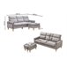 Sofa Agora + Puff Convertible en Chaise Longue Beige