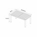 Mesa extensible de jardín ORION gris oscuro Gris Oscuro