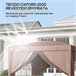 Carpa Plegable Acero, Tela Oxford Outsunny Marron