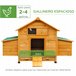 Gallinero de Madera Exterior Madera de abeto PawHut Marron
