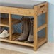 Banco de Almacenamiento con cajón y cojín Bambú FSR47-N SoBuy Madera