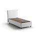 Cama individual en tela Blanco