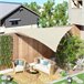 Toldo Vela Triangular PE Outsunny 300x300 Beige
