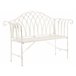 Beliani Banco Hierro MILAZZO 130x45 Blanco/ Beige
