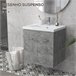 Mueble de Baño Melamina de Madera; Cerámica kleankin 60 Gris