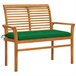 Banco de jardín madera maciza de teca y cojín 112x55 Antracita