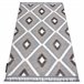 Alfombra MAROC P651 Diamantes Franjas Bereber marroquí Shaggy 180x270 Gris