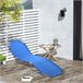 Tumbona Plegable Metal, Tela Oxford Outsunny Azul