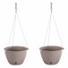 2x Maceta redonda colgante 3L Prosperplast Splofy Marron Claro