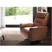 Sillón relax giratorio tapizado en piel Marron