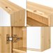 Mueble de pared para baño con espejo Ikorfat estantes ajustables Natural