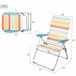 Aktive silla playa plegable aluminio 5 posiciones antivuelco Multicolor