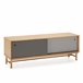Mueble TV Magnus 2 Puertas correderas Color Gris Marron