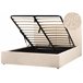 Beliani Cama con almacenaje Bouclé MOISSAC 177x224 Beige