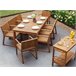 Beliani Conjunto de comedor SASSARI Madera Clara