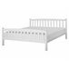 Beliani Cama con somier Madera de pino GIVERNY 169x208 Blanco