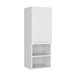 Armario de Pared baño Mila en melamina con una puerta y 4 estantes Blanco