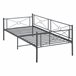 Cama Simple Alvesta con somier Reposacabezas metal 96x207 Gris Oscuro