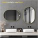 Espejo de Baño Vidrio, Aleación de Aluminio HOMCOM, hogar - baño Dorado