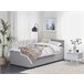 Beliani Cama con somier Poliéster MARMANDE 96x214 Azul Marino