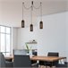 Lámpara colgante Marismo (3 luces) Metal Moderno Negro