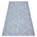 Alfombra COLOR SISAL líneas triangulos zigzag 60x110 Azul