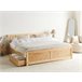 Beliani Cama con cajones Madera de pino OLENDON 169x206 Blanco