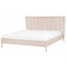 Beliani Cama con somier Terciopelo MIRIBEL 207x218 Beige