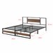 Cama doble Villach con somier - acero 184x209 Negro