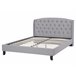 Beliani Cama con somier Poliéster BORDEAUX 221x169 Gris Claro