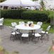 Mesa Plegable Redonda Efecto Granito Thinia Home 150x150 Blanco