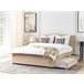 Beliani Cama con almacenaje Poliéster MONTPELLIER 167x213 Beige