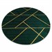 Alfombra EMERALD exclusivo 1012 circulo glamour 120x120 Verde