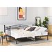 Beliani Cama con somier Metal TULLE 102x209 Negro