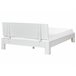 Beliani Cama con somier Madera de pino ROYAN 147x207 Blanco