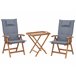 Beliani Conjunto bistro JAVA Marron