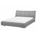 Beliani Cama de agua Piel NANTES 188x237 Gris Claro