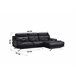 Chaise longue de piel HAWAI Negro