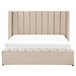 Beliani Cama con somier Terciopelo NOYERS 210x247 Beige