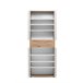 Zapatero JACKY 4 puertas 1 cajón Blanco/ Madera