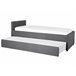 Beliani Cama con somier Poliéster MARMANDE 96x214 Gris Oscuro