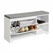 Banco Zapatero con 1 Solapa y 2 Compartimentos FSR119-W SoBuy Blanco