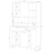 Alacena cocina Colin 5 Puertas 108 Natural/ Blanco