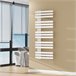 Radiador toallero mural Slidre de baño 561 W 15 lamas acero Blanco